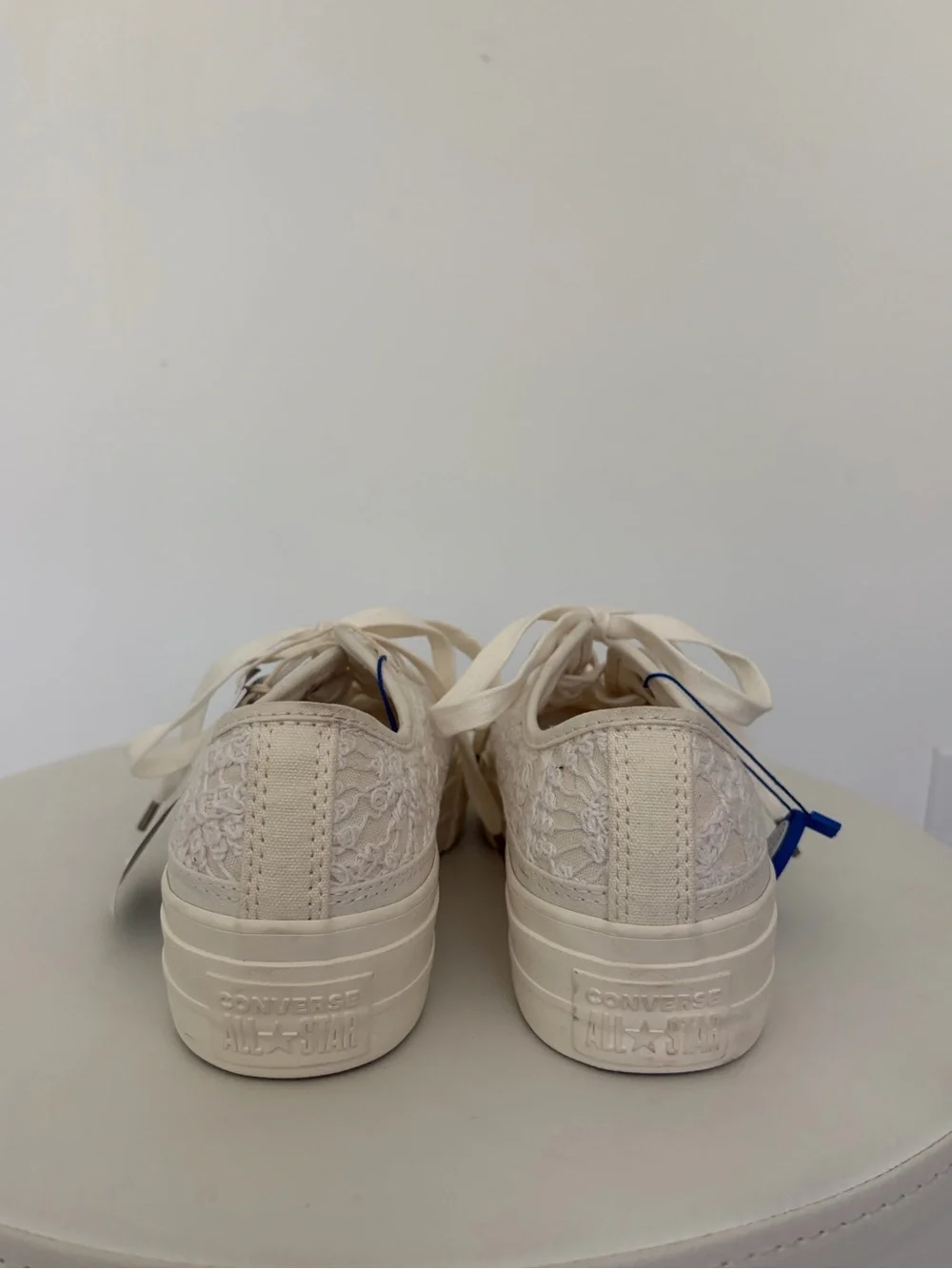 NWT Converse Women’s Platform Lace-Up Sneakers in Off-White